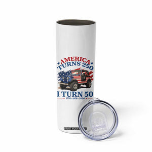 America Turns 250 I Turn 50 1976 50th Birthday Skinny Tumbler Compact Classic Off-road SUV TS14 Print Your Wear