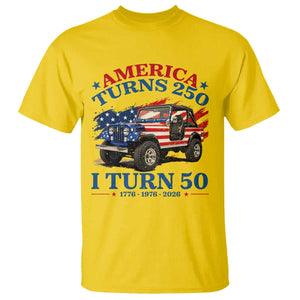 America Turns 250 I Turn 50 1976 50th Birthday T Shirt Compact Classic Off-road SUV TS14 Daisy Print Your Wear