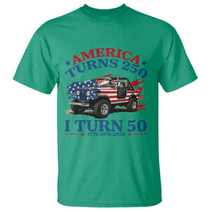 America Turns 250 I Turn 50 1976 50th Birthday T Shirt Compact Classic Off-road SUV