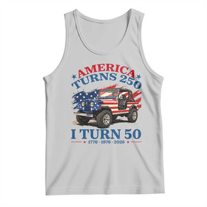 America Turns 250 I Turn 50 1976 50th Birthday Tank Top Compact Classic Off-road SUV TS14 Ash Print Your Wear