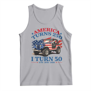 America Turns 250 I Turn 50 1976 50th Birthday Tank Top Compact Classic Off-road SUV TS14 Athletic Heather Print Your Wear