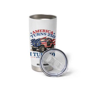 America Turns 250 I Turn 50 1976 50th Birthday Tumbler Cup Compact Classic Off-road SUV TS14 Print Your Wear