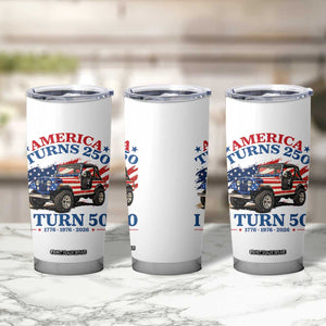 America Turns 250 I Turn 50 1976 50th Birthday Tumbler Cup Compact Classic Off-road SUV TS14 Print Your Wear