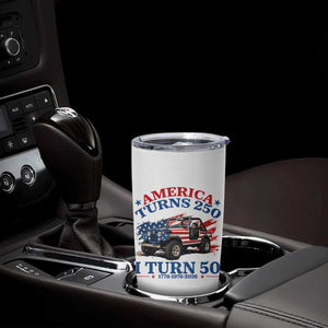 America Turns 250 I Turn 50 1976 50th Birthday Tumbler Cup Compact Classic Off-road SUV