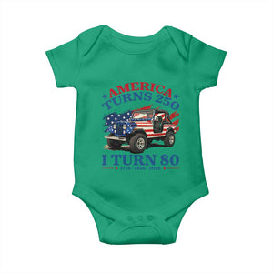 America Turns 250 I Turn 80 1946 80th Birthday Baby Onesie Compact Classic Off-road SUV