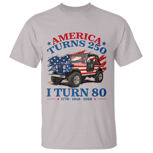 America Turns 250 I Turn 80 1946 80th Birthday T Shirt Compact Classic Off-road SUV