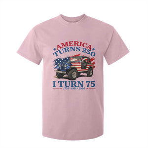 America Turns 250 I Turn 75 1951 75th Birthday T Shirt For Kid Compact Classic Off-road SUV
