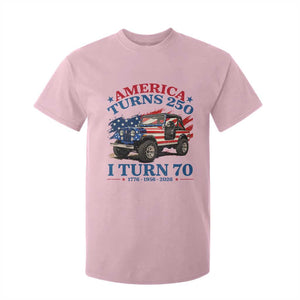 America Turns 250 I Turn 70 1956 70th Birthday T Shirt For Kid Compact Classic Off-road SUV