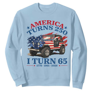 America Turns 250 I Turn 65 1961 65th Birthday Sweatshirt Compact Classic Off-road SUV