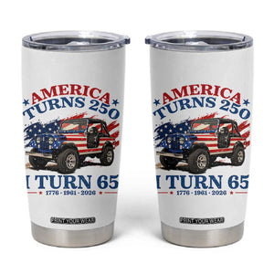 America Turns 250 I Turn 65 1961 65th Birthday Tumbler Cup Compact Classic Off-road SUV