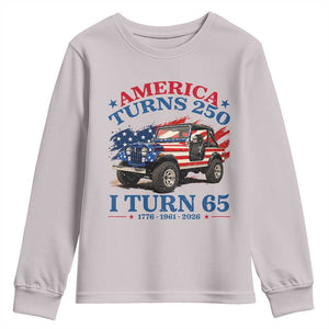 America Turns 250 I Turn 65 1961 65th Birthday Youth Sweatshirt Compact Classic Off-road SUV