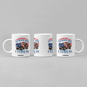 America Turns 250 I Turn 35 1991 35th Birthday Coffee Mug Compact Classic Off-road SUV