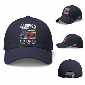 America Turns 250 I Turn 65 1961 65th Birthday Baseball Cap Vintage Classic Original American Old Pickup Truck