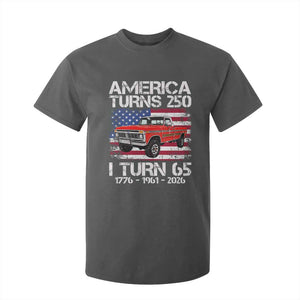 America Turns 250 I Turn 65 1961 65th Birthday T Shirt For Kid Vintage Classic Original American Old Pickup Truck