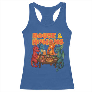 Houses Humans Racerback Tank Top Funny RPG Parody Gamer TS14 Royal Blue Print Your Wear