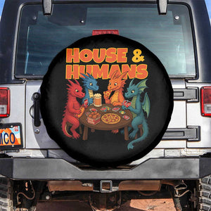 Houses Humans Spare Tire Cover Funny RPG Parody Gamer TS14 No hole Black Print Your Wear