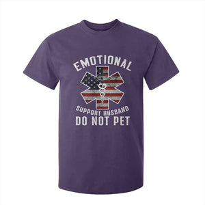 Emotional Support Husband Do Not Pet T Shirt For Kid Funny Couples TS14 Purple Print Your Wear