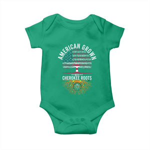 Native American Flag Baby Onesie American Grown With Cherokee Roots TS14 Irish Green Print Your Wear