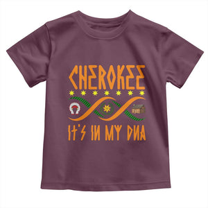 Cherokee Native American DNA Pride Toddler T Shirt It Is In My DNA TS14 Maroon Print Your Wear