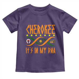 Cherokee Native American DNA Pride Toddler T Shirt It Is In My DNA TS14 Purple Print Your Wear