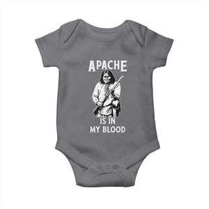 Native American Baby Onesie Apache Is In My Blood TS14 Charcoal Print Your Wear