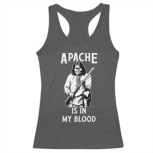 Native American Racerback Tank Top Apache Is In My Blood TS14 Dark Heather Print Your Wear
