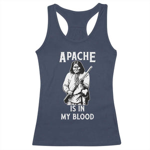 Native American Racerback Tank Top Apache Is In My Blood TS14 Navy Print Your Wear