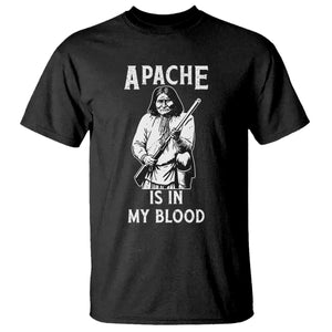 Native American T Shirt Apache Is In My Blood TS14 Black Print Your Wear