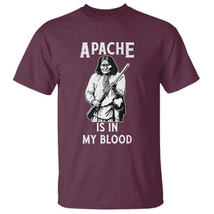 Native American T Shirt Apache Is In My Blood TS14 Maroon Print Your Wear