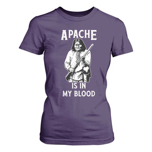 Native American T Shirt For Women Apache Is In My Blood TS14 Purple Print Your Wear