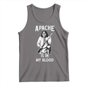 Native American Tank Top Apache Is In My Blood TS14 Deep Heather Print Your Wear