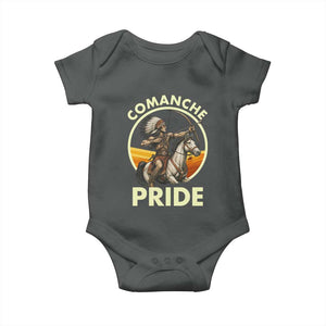 Native American Comanche Pride Indigenous People Day Baby Onesie TS14 Dark Heather Print Your Wear