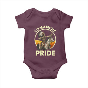 Native American Comanche Pride Indigenous People Day Baby Onesie TS14 Maroon Print Your Wear