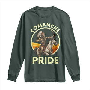 Native American Comanche Pride Indigenous People Day Long Sleeve Shirt TS14 Dark Forest Green Print Your Wear