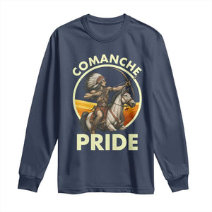 Native American Comanche Pride Indigenous People Day Long Sleeve Shirt TS14 Navy Print Your Wear