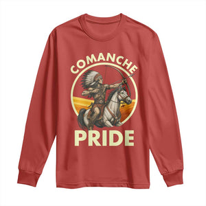 Native American Comanche Pride Indigenous People Day Long Sleeve Shirt TS14 Red Print Your Wear