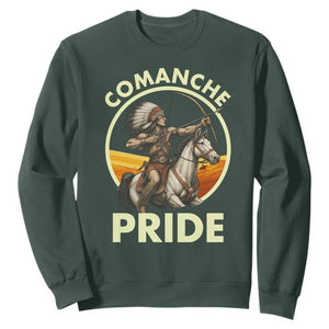 Native American Comanche Pride Indigenous People Day Sweatshirt TS14 Dark Forest Green Print Your Wear