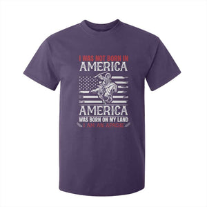 Native American Apache T Shirt For Kid I Was Not Born In America TS14 Purple Print Your Wear