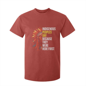 Indigenous Peoples Day Because They Were Here First T Shirt For Kid TS14 Red Print Your Wear