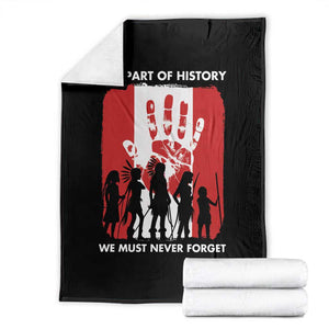 Native American Child Idian Throw Blanket The Part Of History We Must Never Forget TS14 Black Print Your Wear