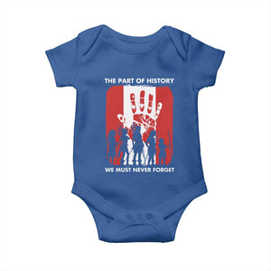 Native American Child Idian Baby Onesie The Part Of History We Must Never Forget TS14 Royal Blue Print Your Wear