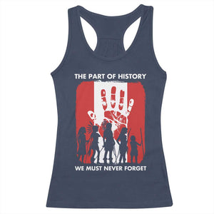 Native American Child Idian Racerback Tank Top The Part Of History We Must Never Forget TS14 Navy Print Your Wear