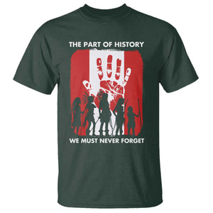 Native American Child Idian T Shirt The Part Of History We Must Never Forget TS14 Dark Forest Green Print Your Wear