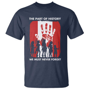 Native American Child Idian T Shirt The Part Of History We Must Never Forget TS14 Navy Print Your Wear