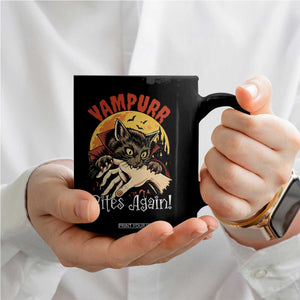 Vampurr Bites Again Coffee Mug Funny Vampire Cat Halloween Horror TS14 Print Your Wear