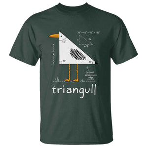 Triangull Triangle Seagull Bird Pun T Shirt Funny Math Teacher Joke Humor TS14 Dark Forest Green Print Your Wear