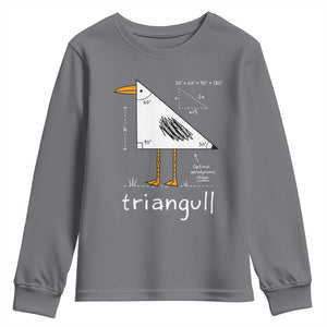 Triangull Triangle Seagull Bird Pun Youth Sweatshirt Funny Math Teacher Joke Humor TS14 Charcoal Print Your Wear