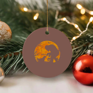 Bigfoot Boop Dog Hallowwen Ceramic Ornament Funny Sasquatch Meme Dog Lovers Full Moon TS14 1pc Mocha Print Your Wear