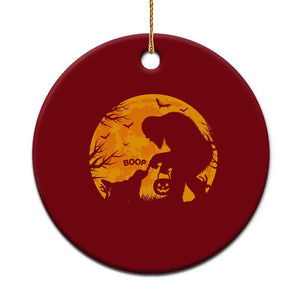 Bigfoot Boop Dog Hallowwen Ceramic Ornament Funny Sasquatch Meme Dog Lovers Full Moon TS14 1pc Red Print Your Wear