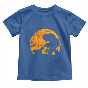 Bigfoot Boop Dog Hallowwen Toddler T Shirt Funny Sasquatch Meme Dog Lovers Full Moon TS14 Royal Blue Print Your Wear